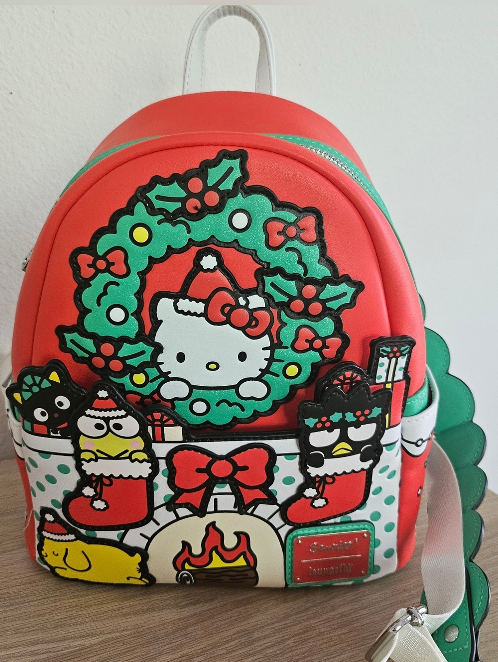 Loungefly x Hello Kitty Sanrio Festive Mini Christmas Backpack - Red & Green